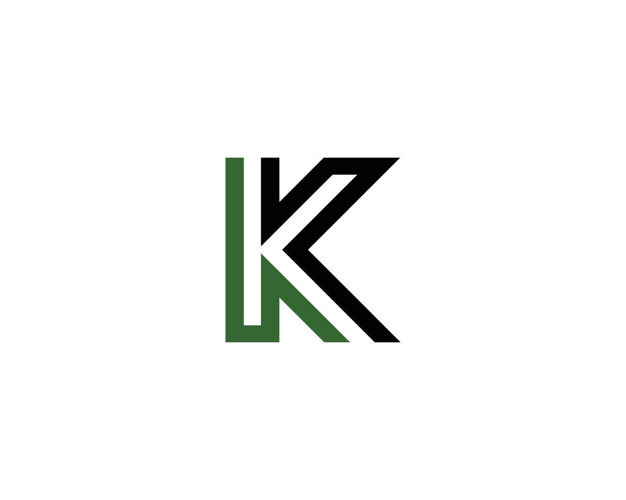 plantilla de vector de diseño de logotipo k kk