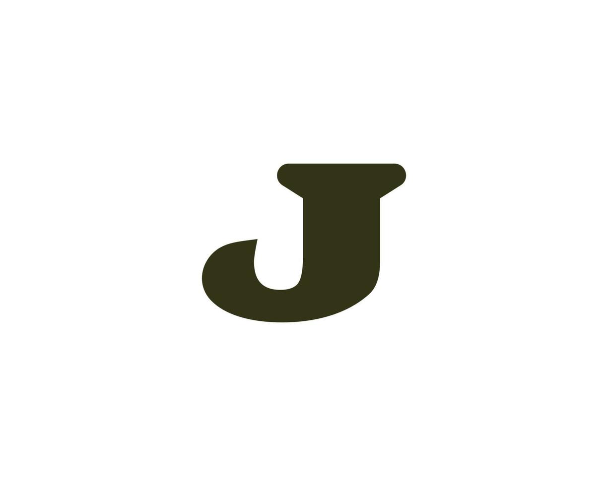 J logo design vector template