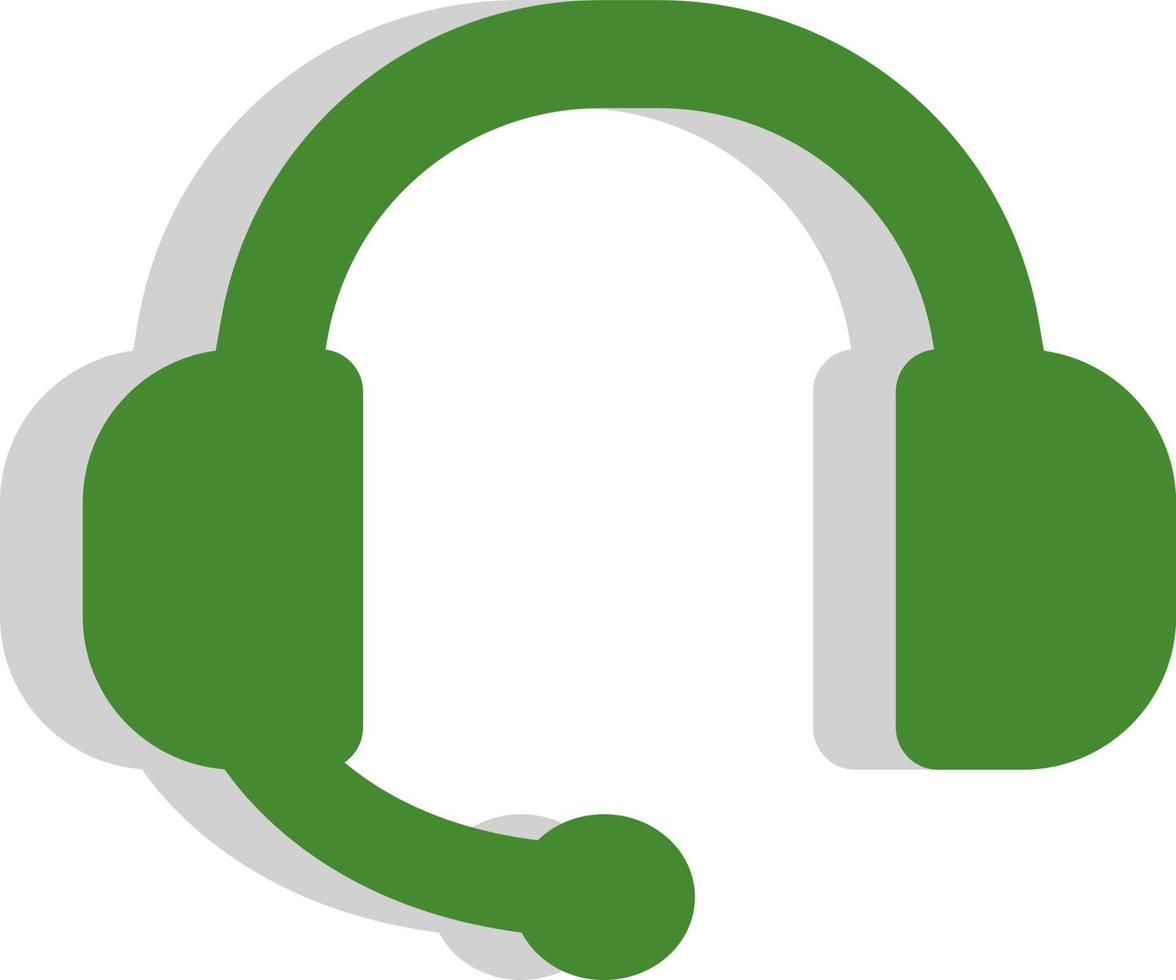 Banking headphones, illustration, vector on a white background.