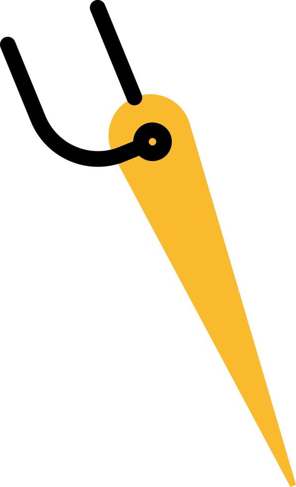 Clothing needle, illustration, vector on a white background.