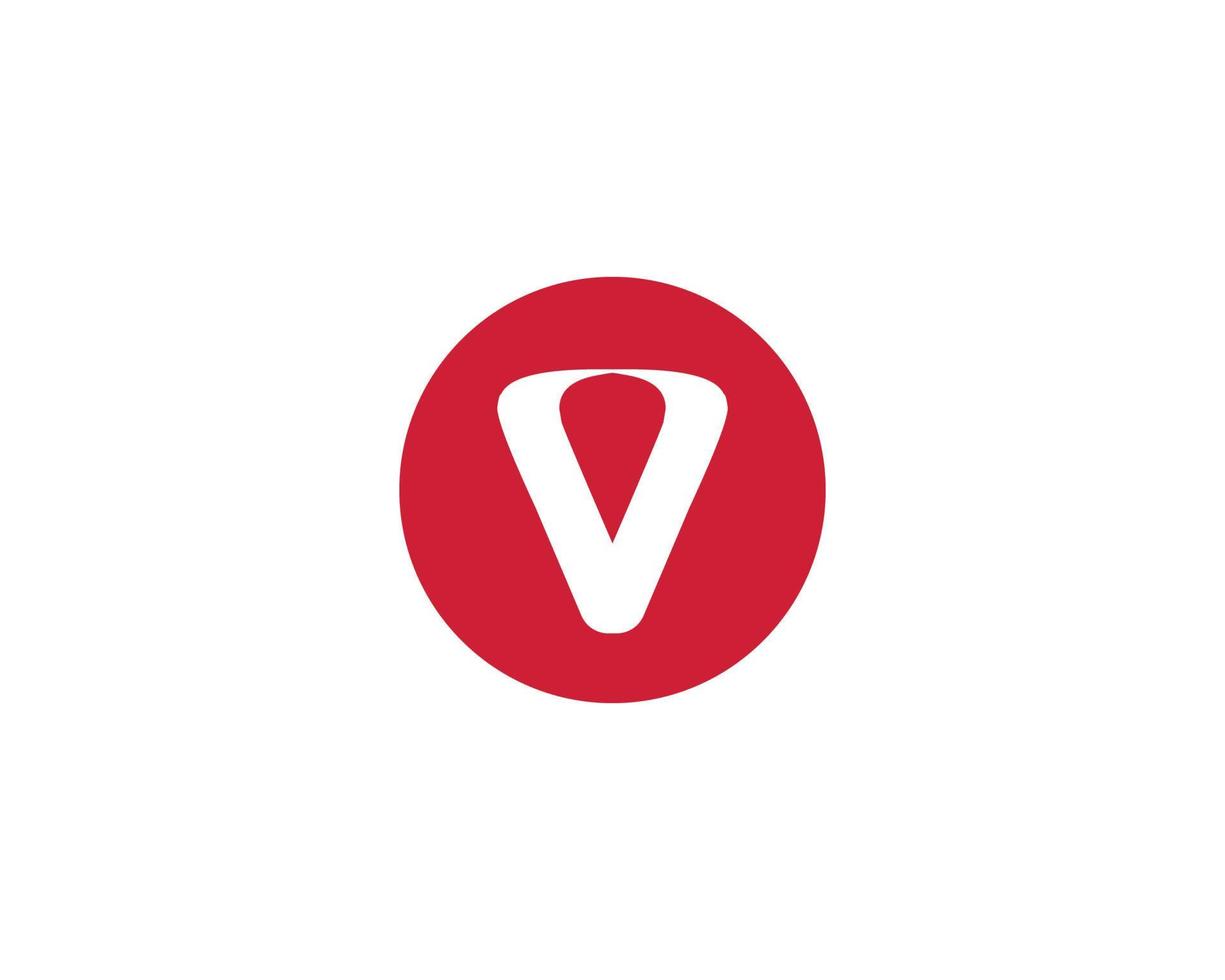 plantilla de vector de diseño de logotipo v