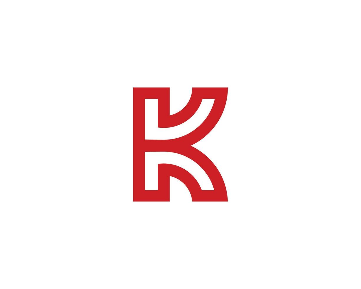 K KK logo design vector template