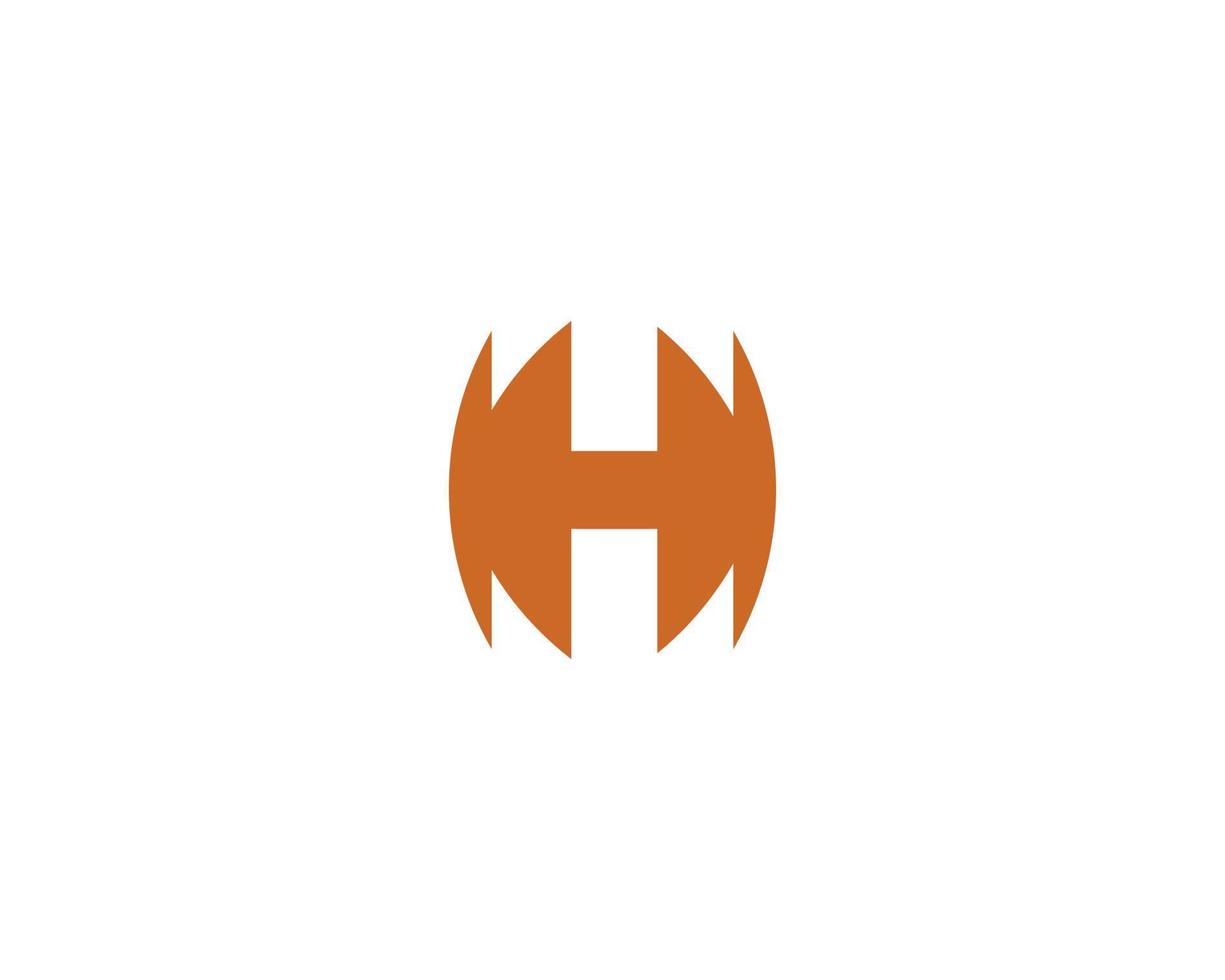 H logo design vector template