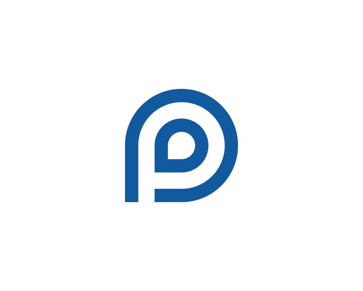 P logo design vector template