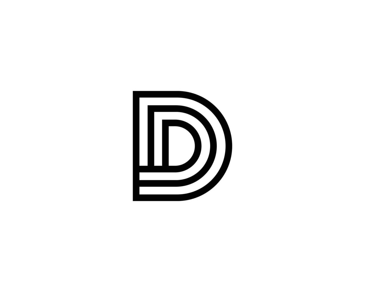 D Logo Design vector template