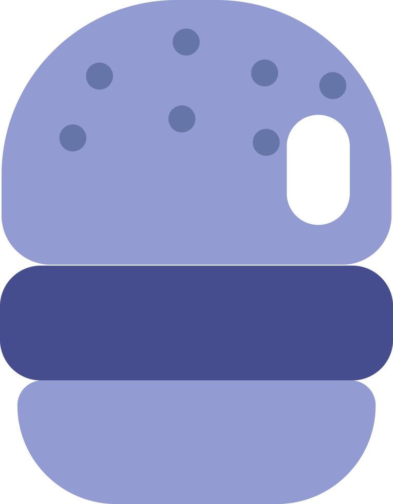 Blue hamburger, illustration, vector on a white background.