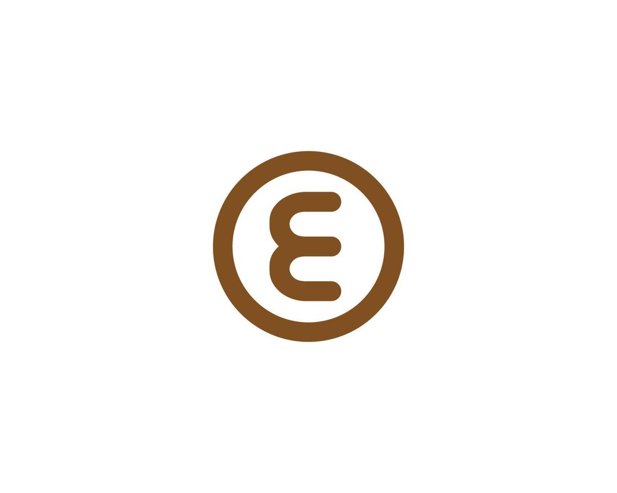 E logo design vector template