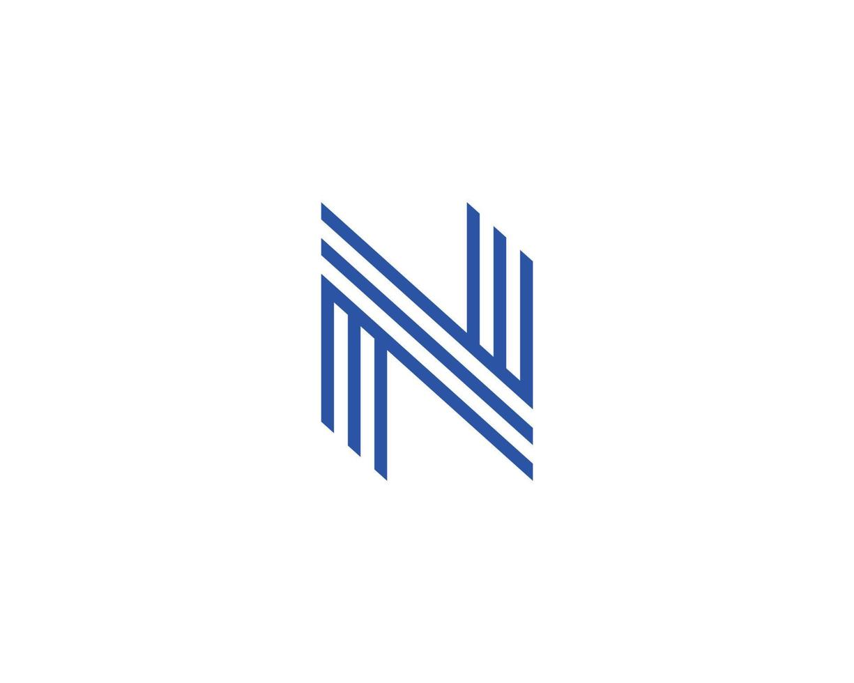 N logo design vector template