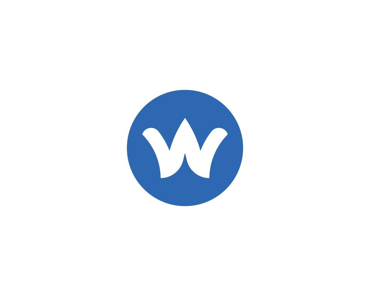 W logo design vector template