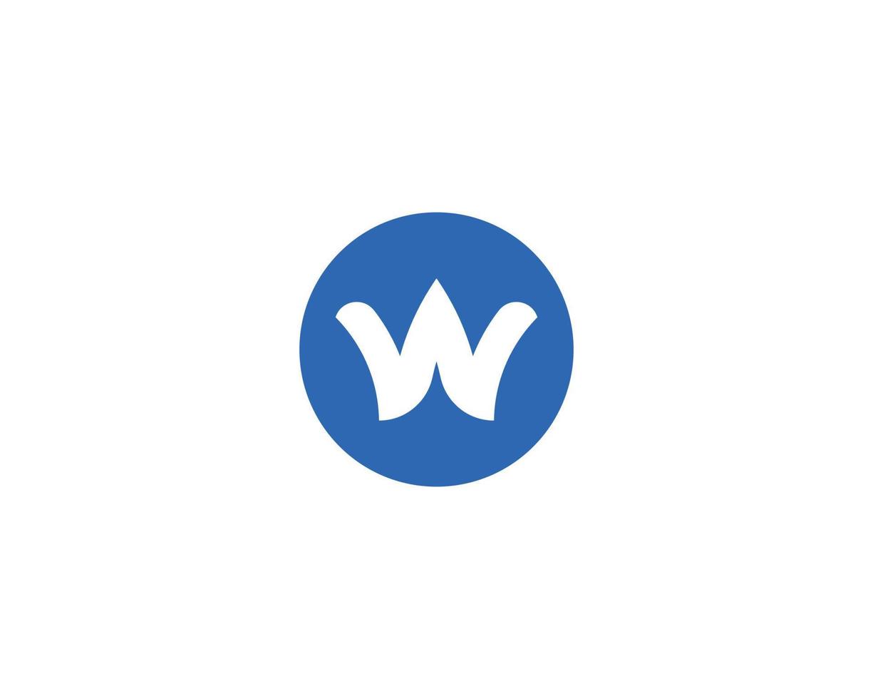 W logo design vector template