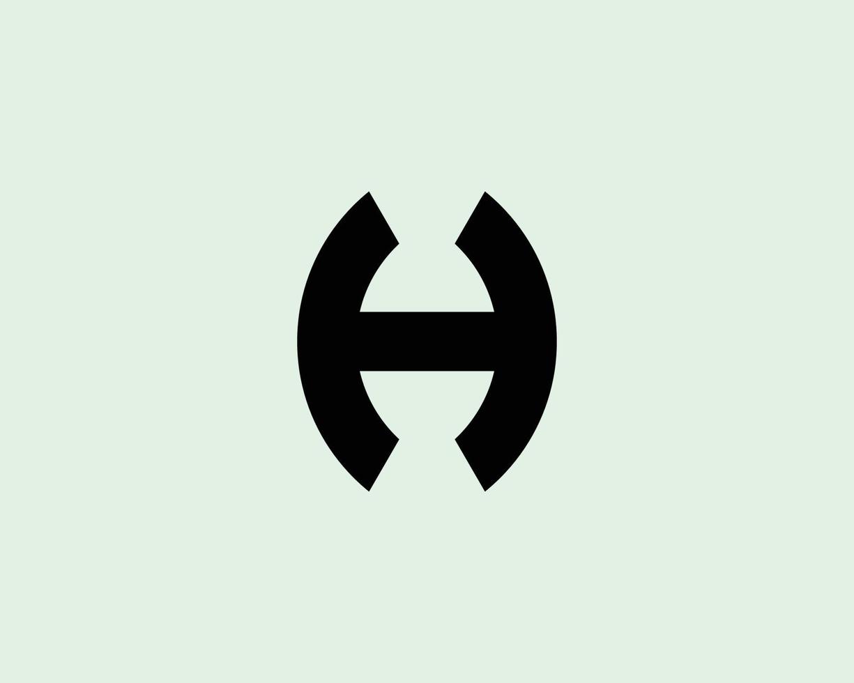 H logo design vector template