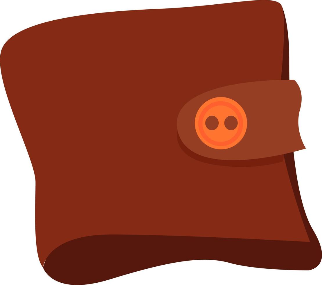 Mans wallet, illustration, vector on white background.