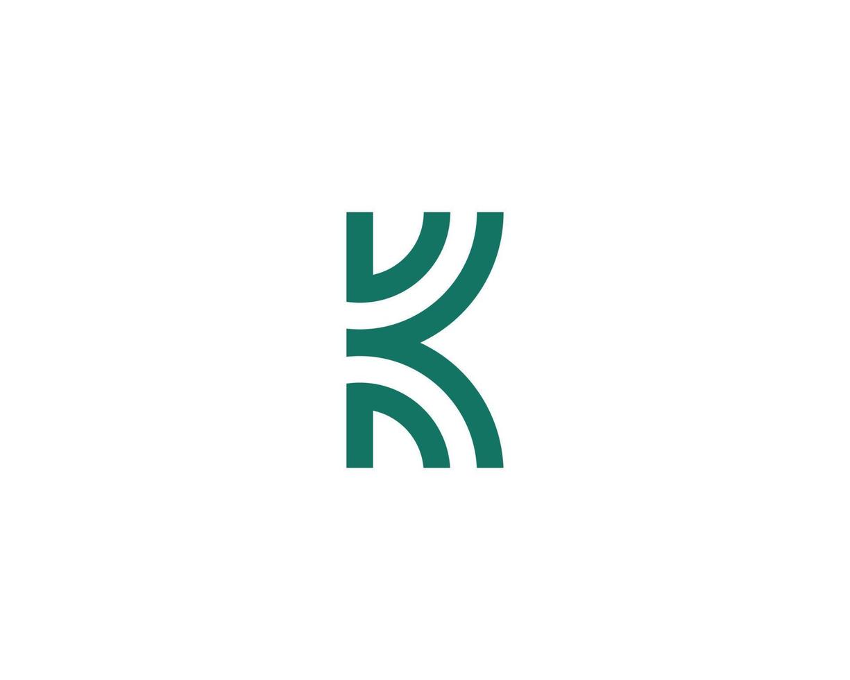 plantilla de vector de diseño de logotipo k kk