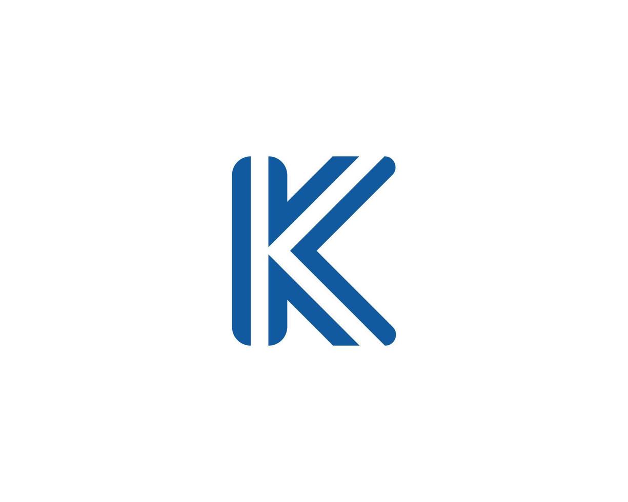 K KK logo design vector template