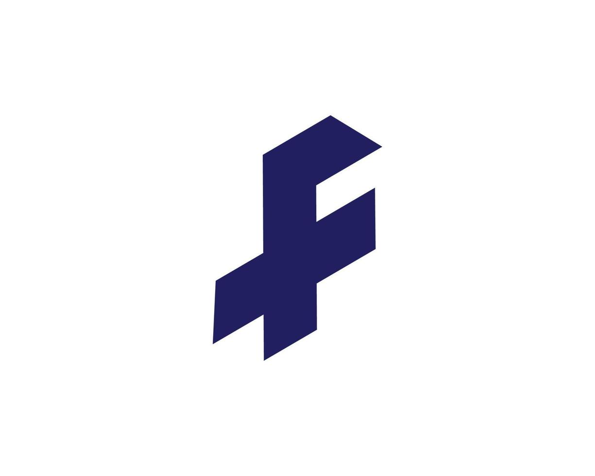 plantilla de vector de diseño de logotipo f