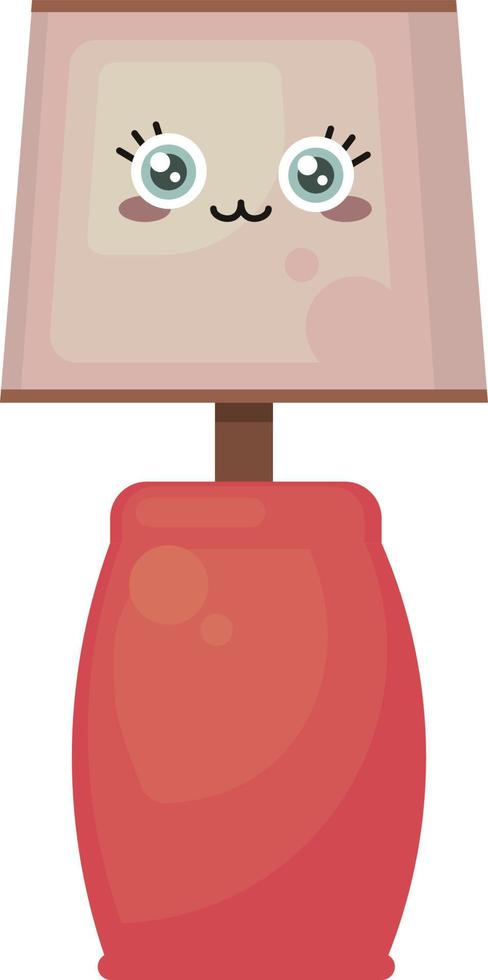 lámpara de mesa, ilustración, vector sobre fondo blanco