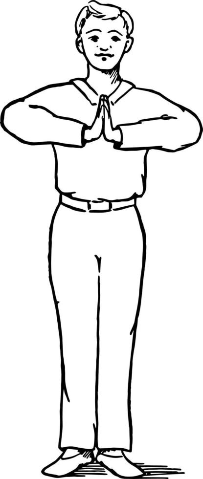 Exercise vintage illustration. vector