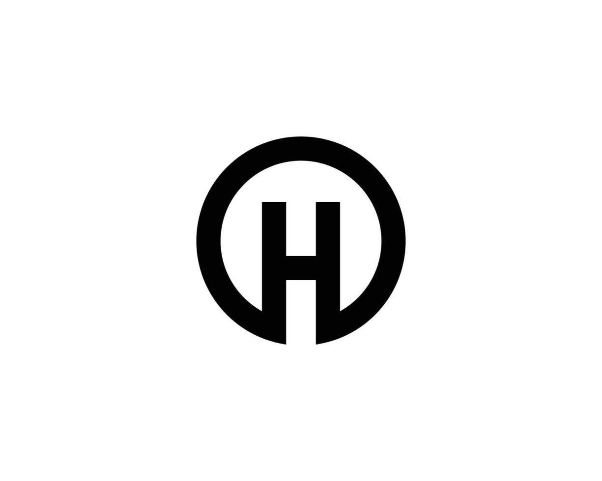 H logo design vector template