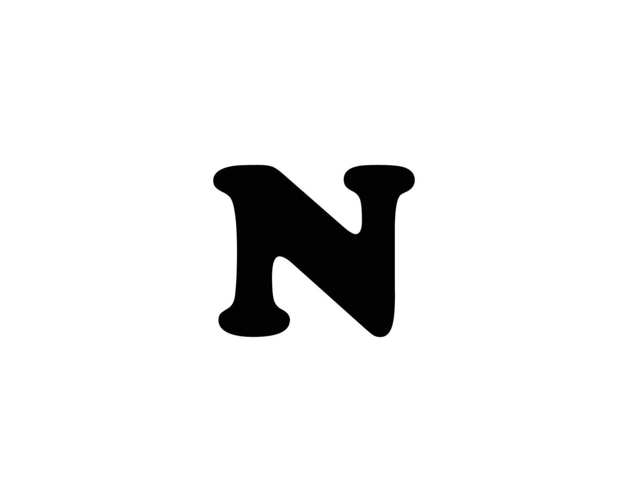 N logo design vector template
