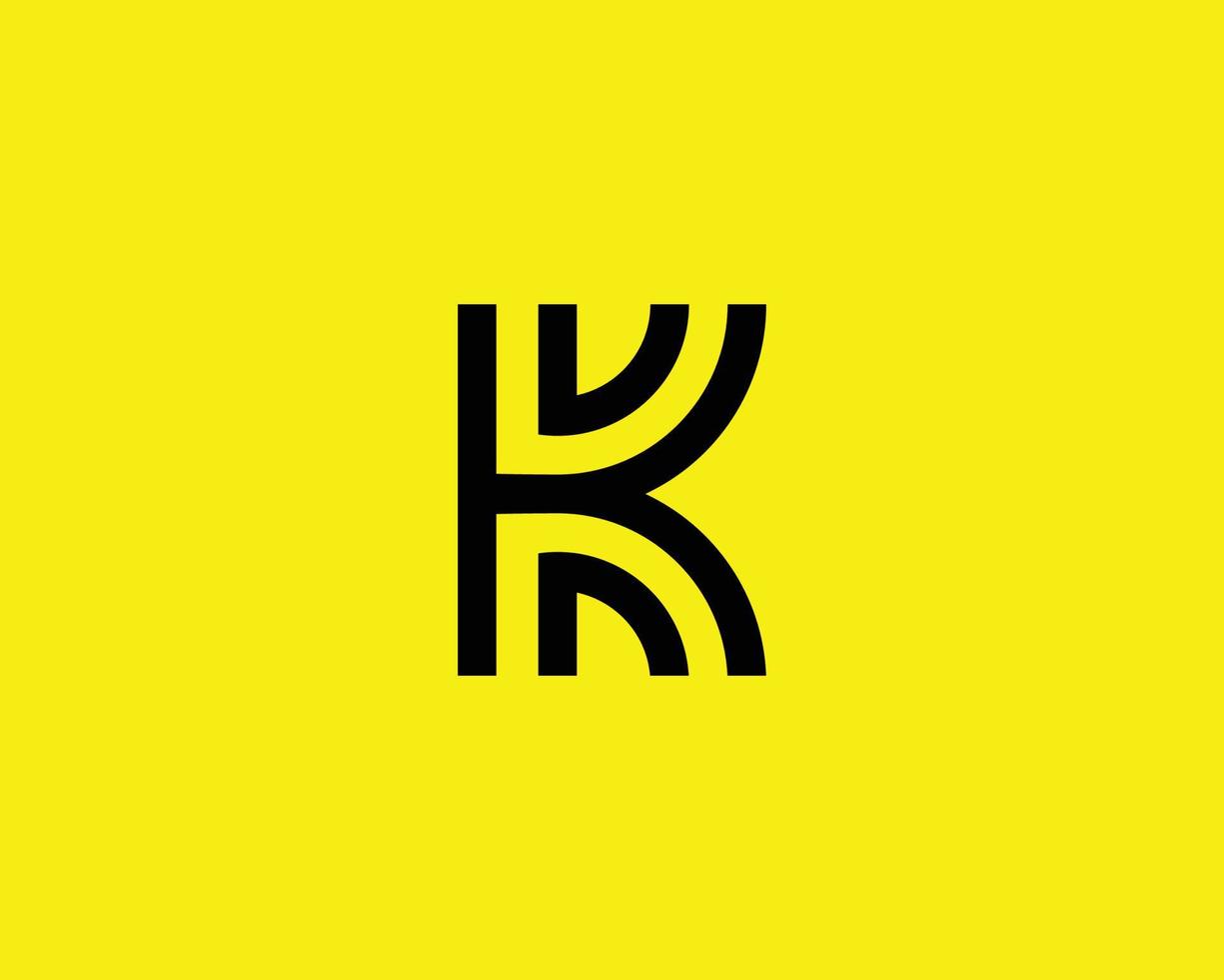 plantilla de vector de diseño de logotipo k kk