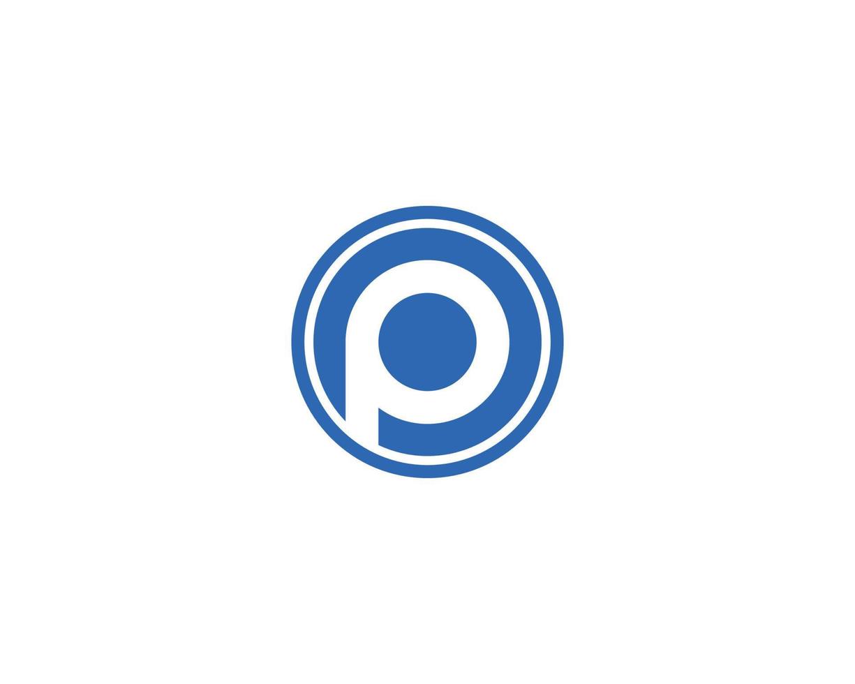 P logo design vector template