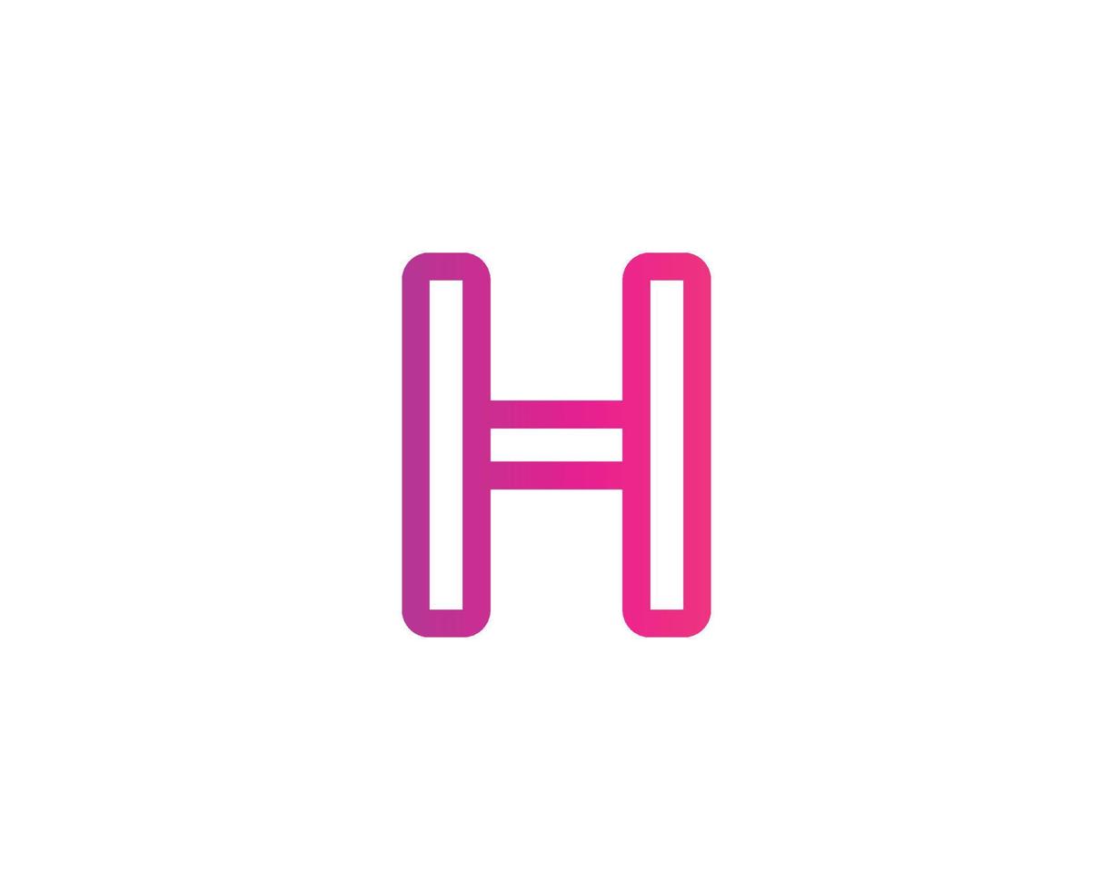 H logo design vector template