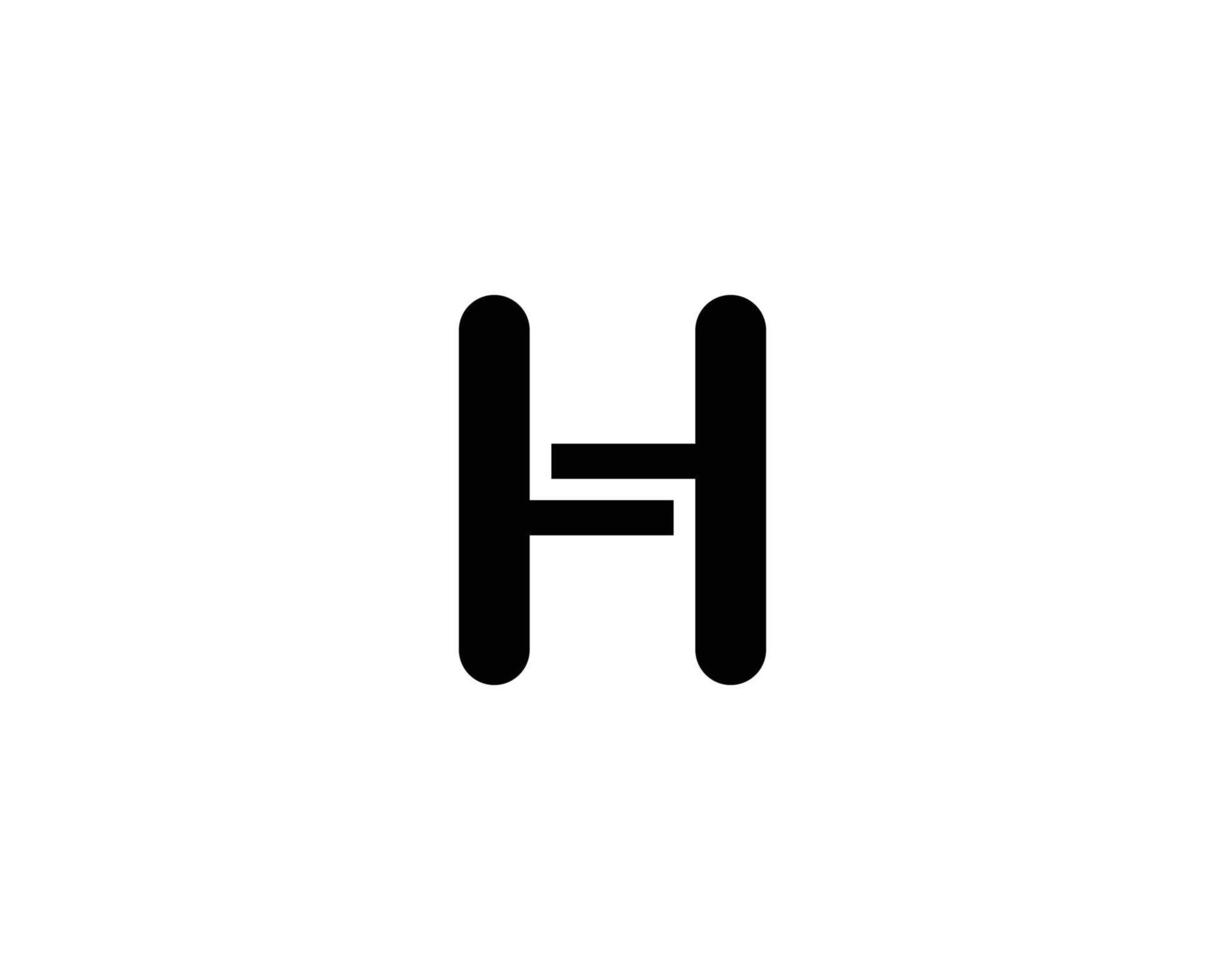 H logo design vector template