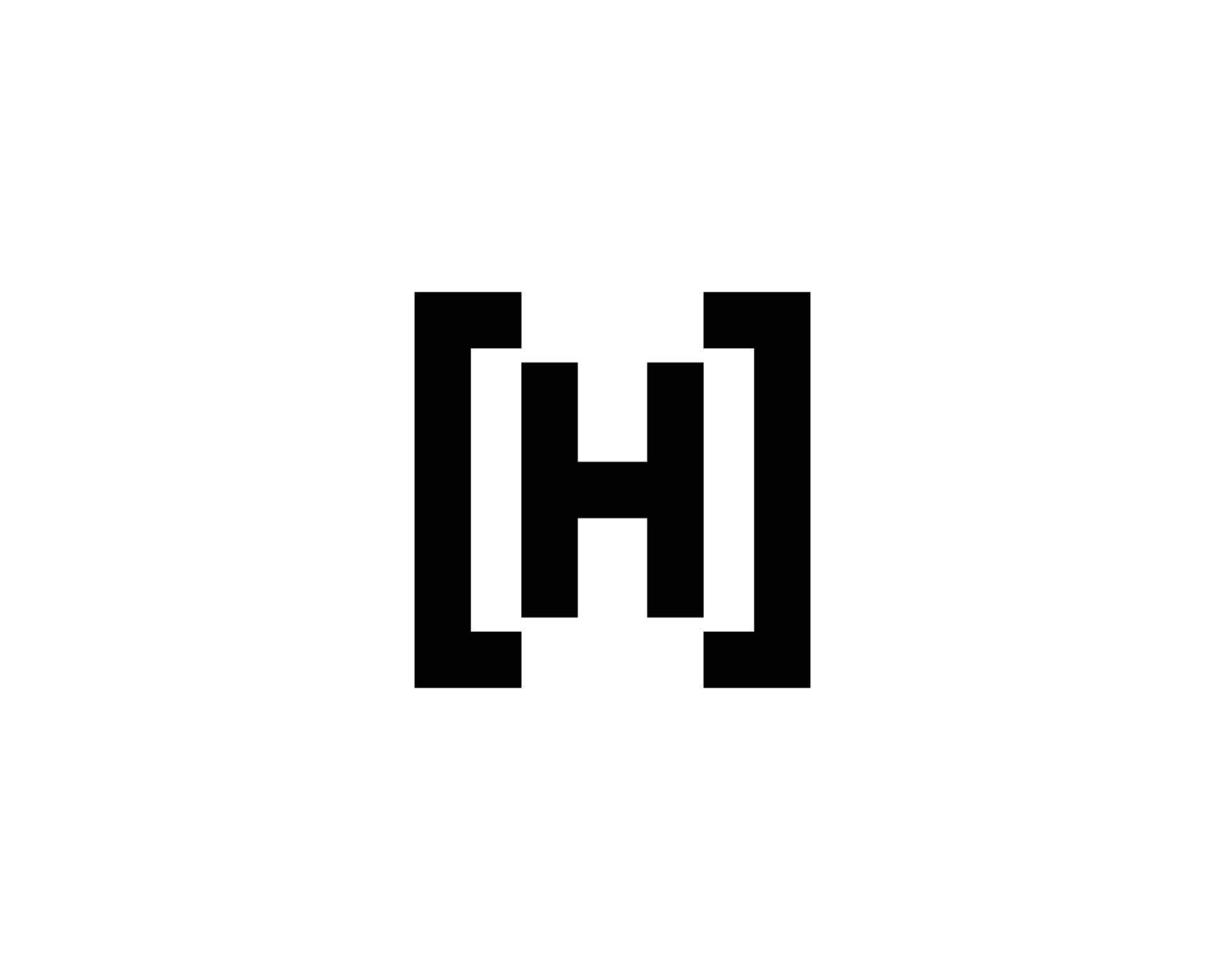 H logo design vector template