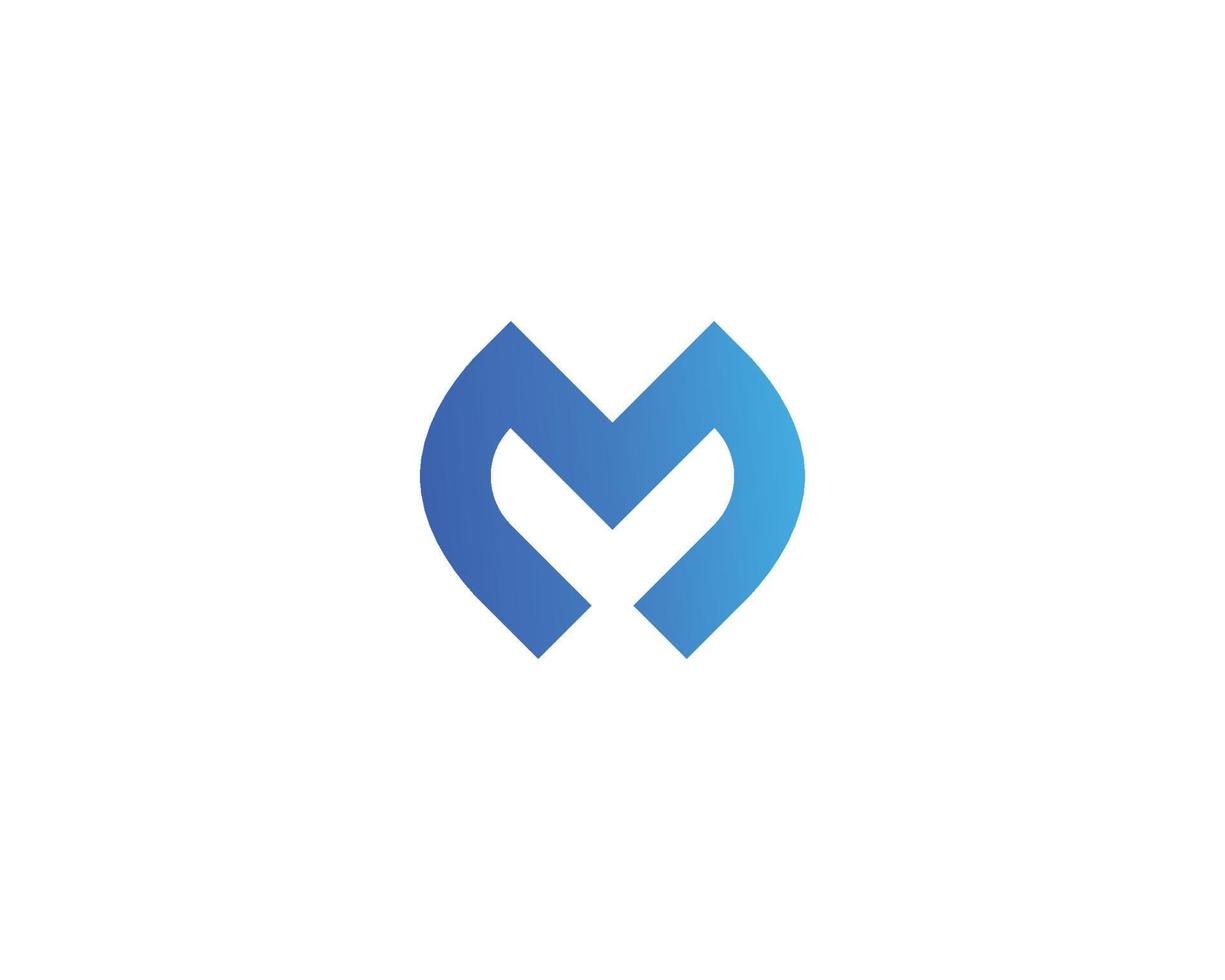 M logo design vector template