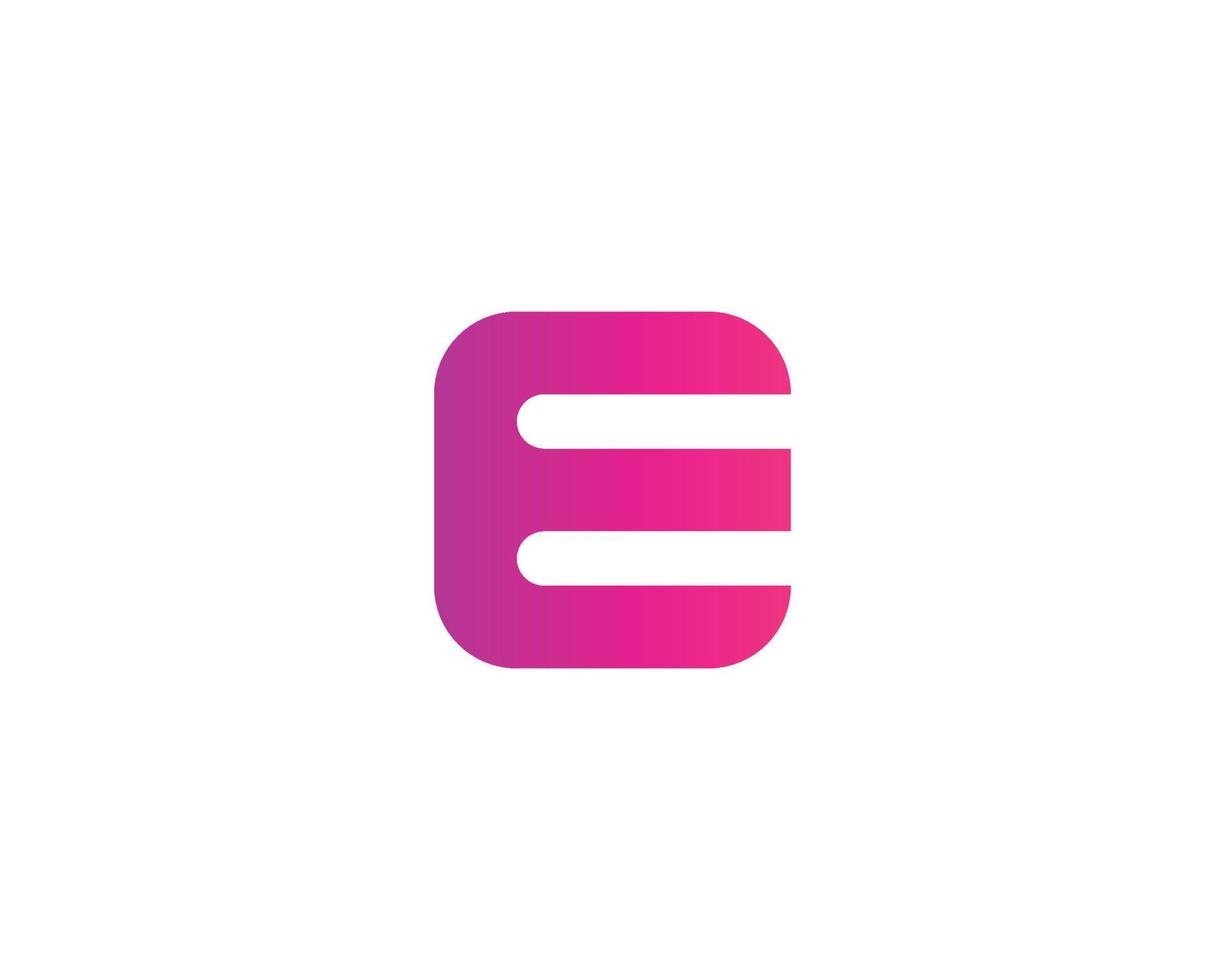 E logo design vector template