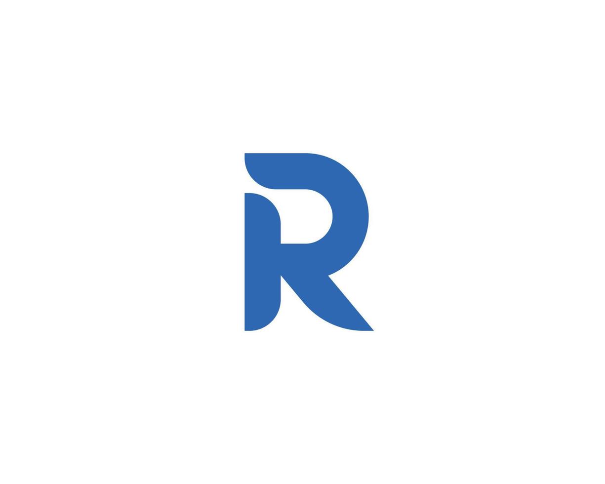 R logo design vector template