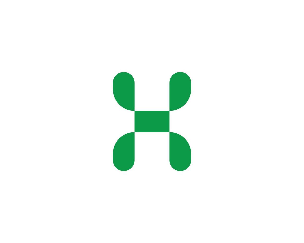 plantilla de vector de diseño de logotipo h