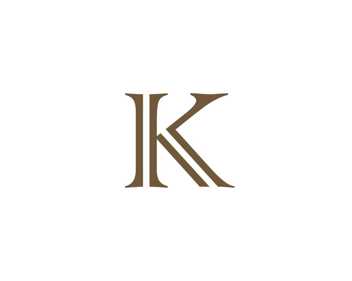 plantilla de vector de diseño de logotipo k kk