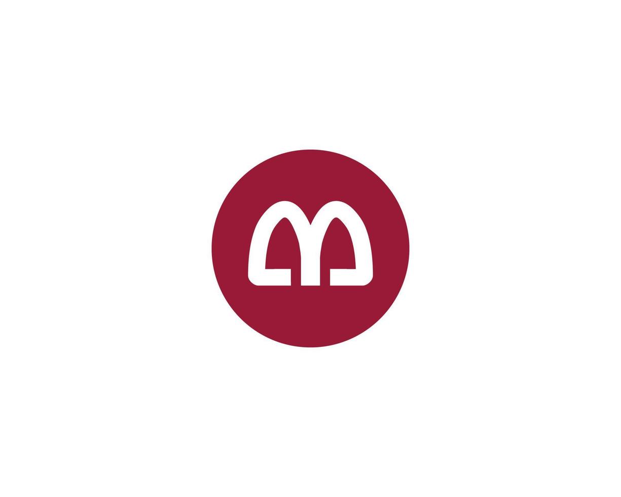 plantilla de vector de diseño de logotipo m
