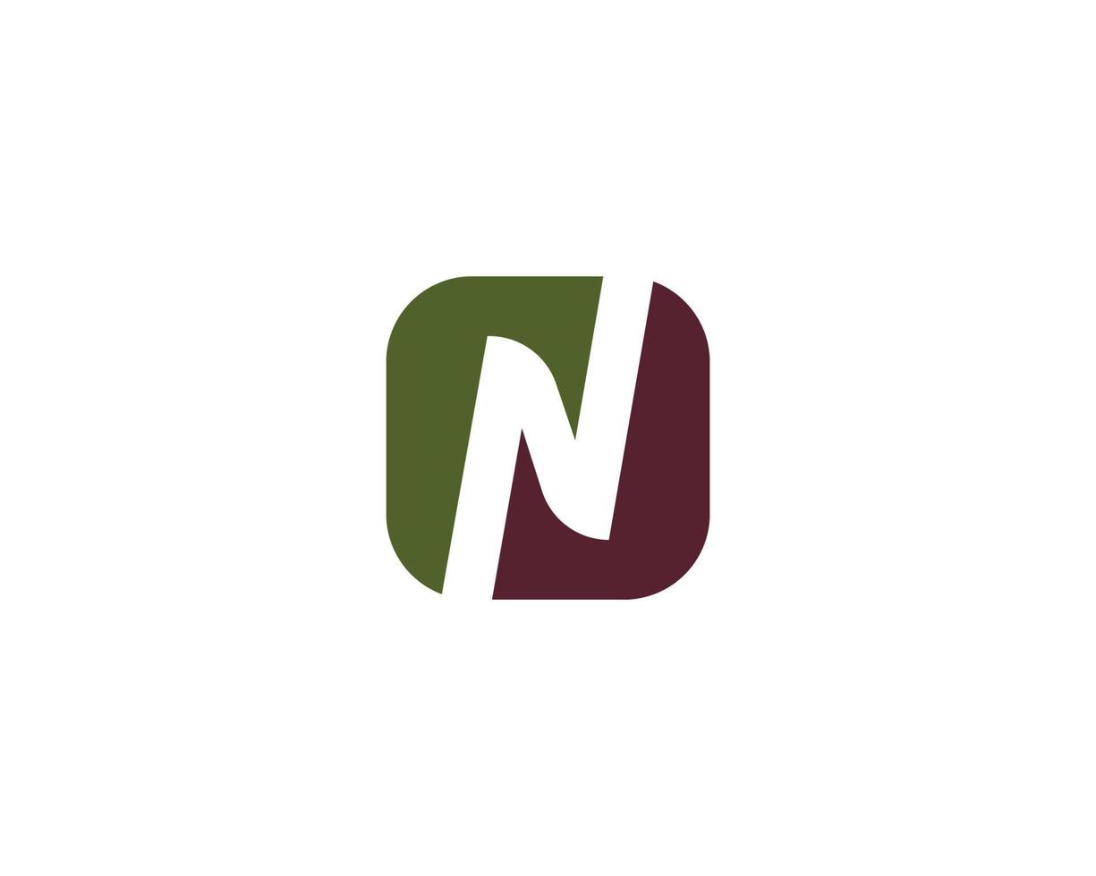 N logo design vector template