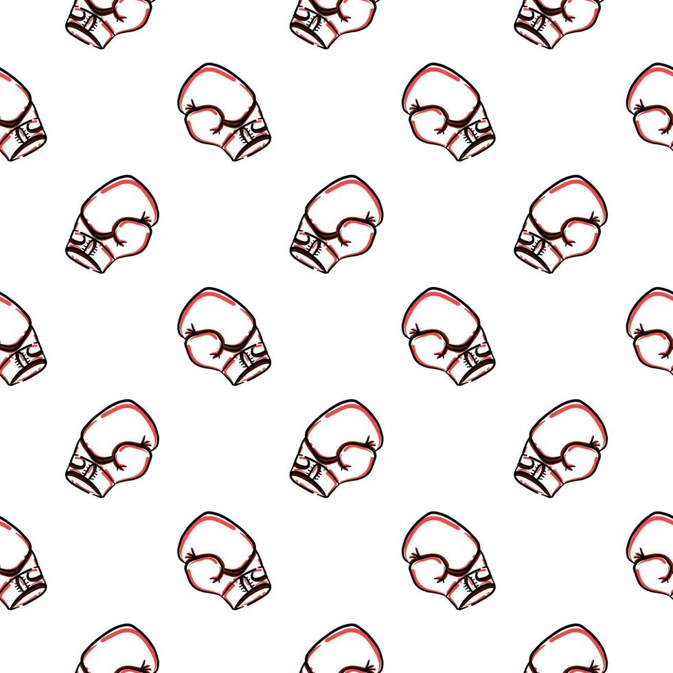 Boxing gloves ,seamless pattern on white background. vector