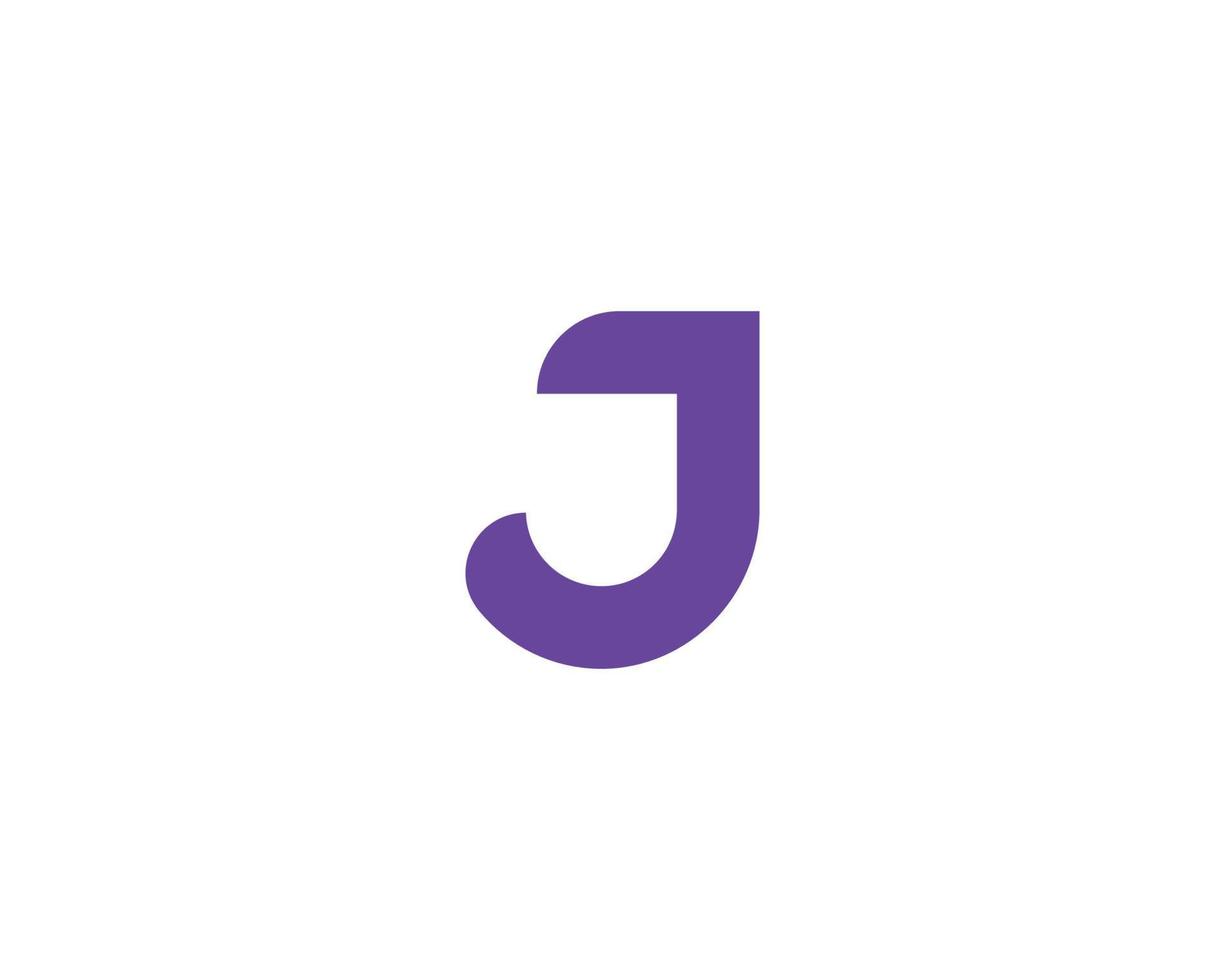 J logo design vector template