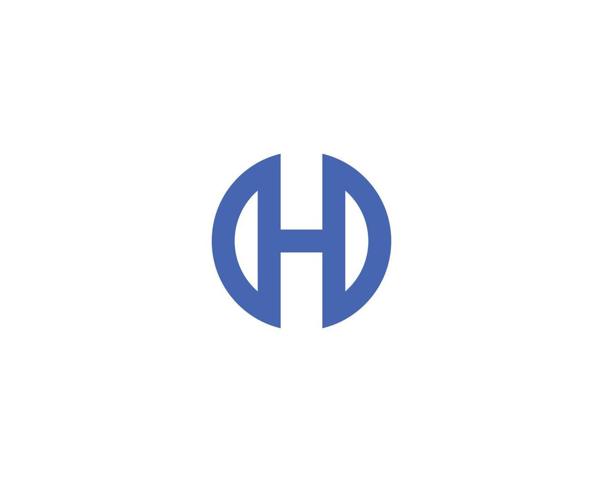 H logo design vector template