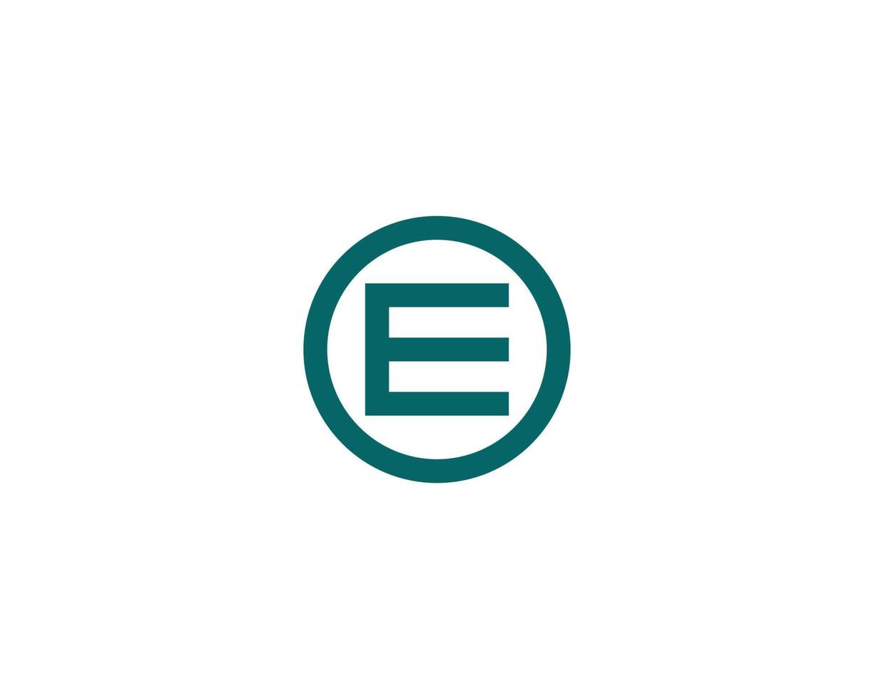 E logo design vector template