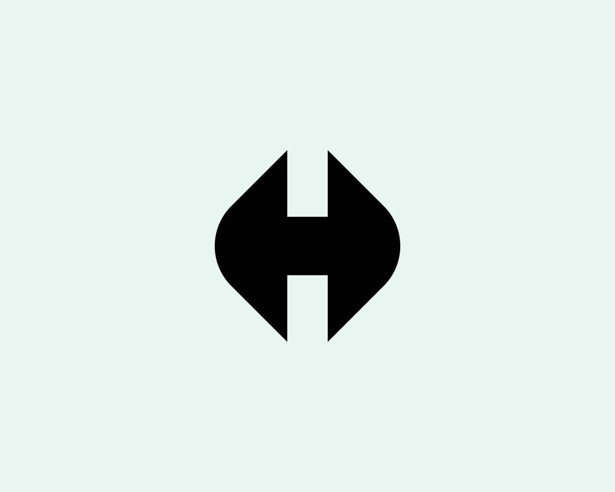 plantilla de vector de diseño de logotipo h