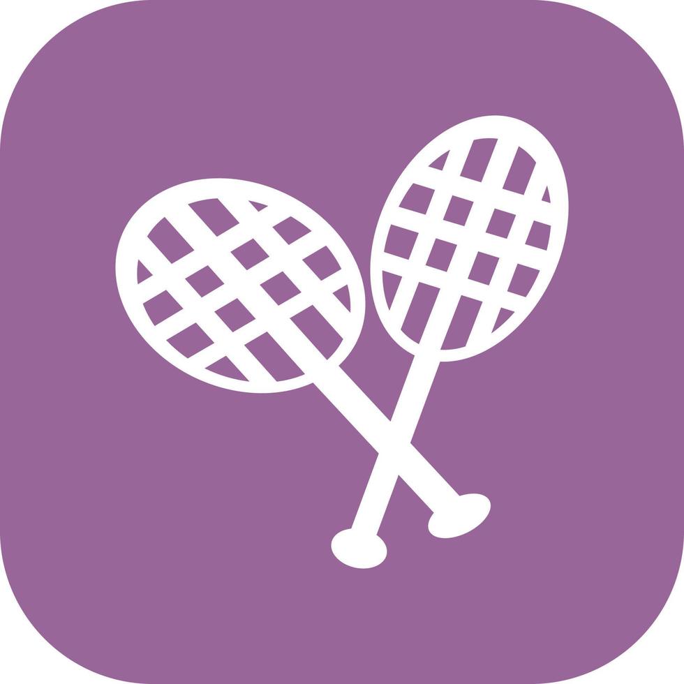 Tennis rackets, icon illustration, vector on white background