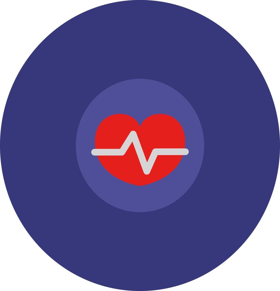 Healthy heart beat, illustration, vector on a white background.