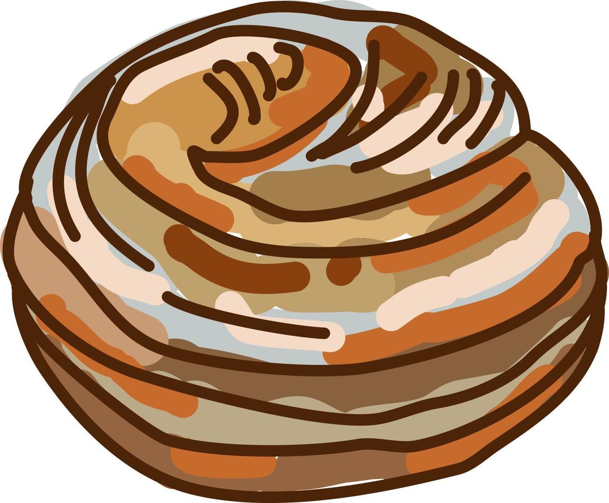 Tarta de limón, ilustración, vector sobre fondo blanco.