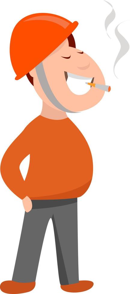 Smoke break, illustration, vector on white background.