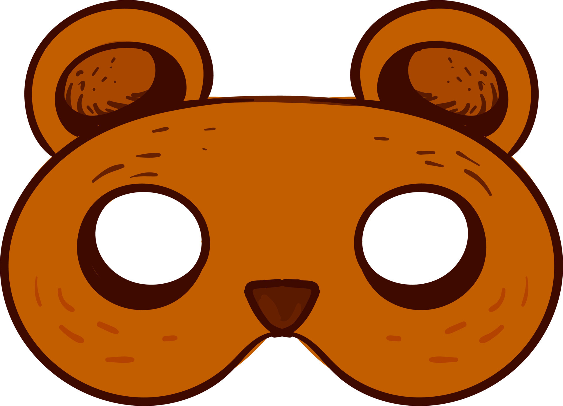 Bear mask, illustration, vector on white background 13603261 Vector Art