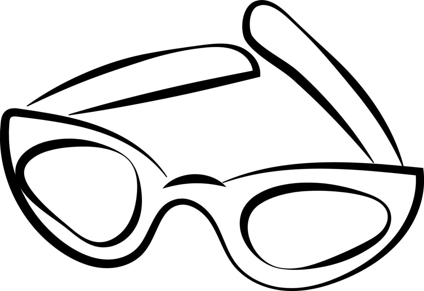 gafas de dibujo, ilustración, vector sobre fondo blanco.