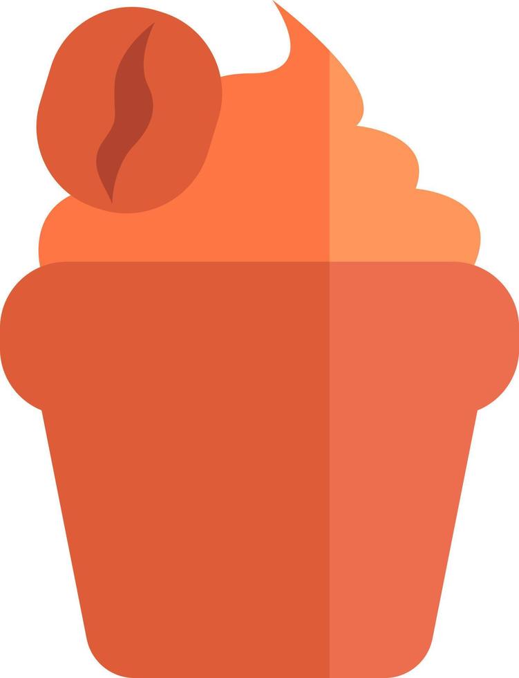 Coffee muffin, illustration, vector, on a white background. vector