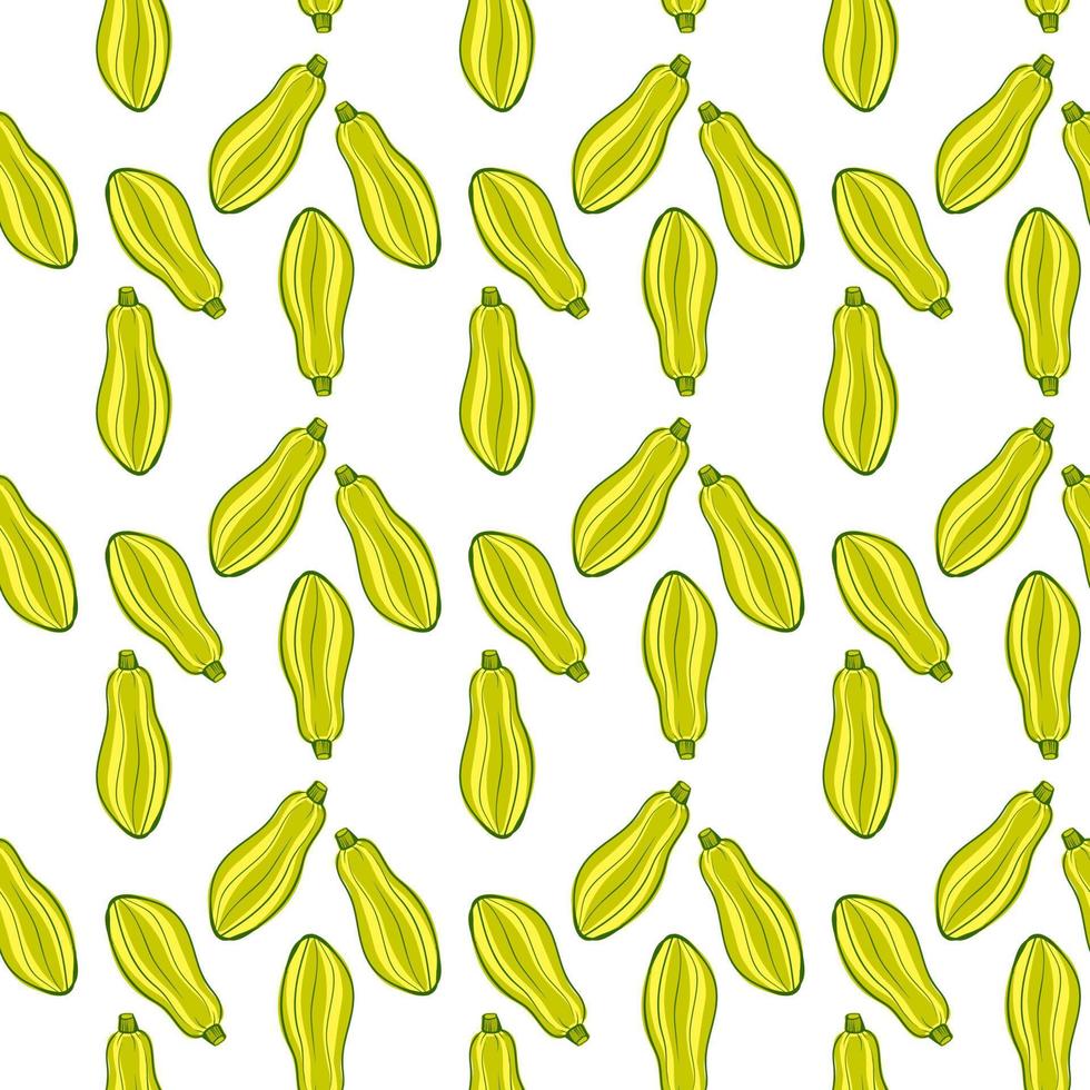 Zucchini wallpaper, illustration, vector on white background.