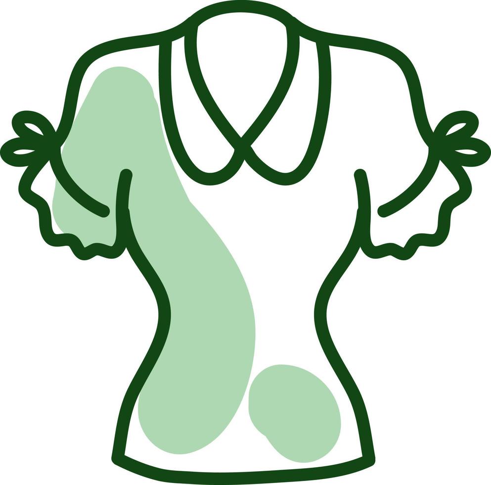 Blouse with bows on sleeves, illustration, on a white background. vector