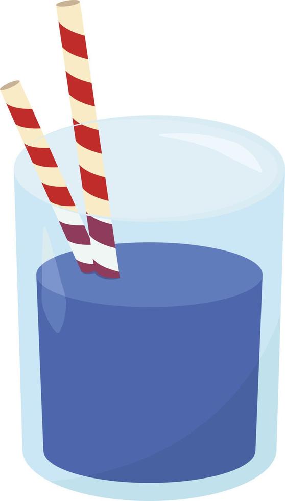 Blue juice, illustration, vector on white background.